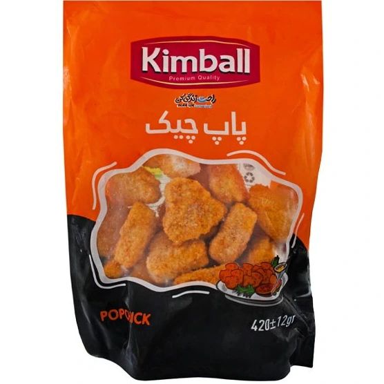 ناگت مرغ سوخاری ۷۵٪ پاپ چیک ۴۲۰ گرمی کیمبال 