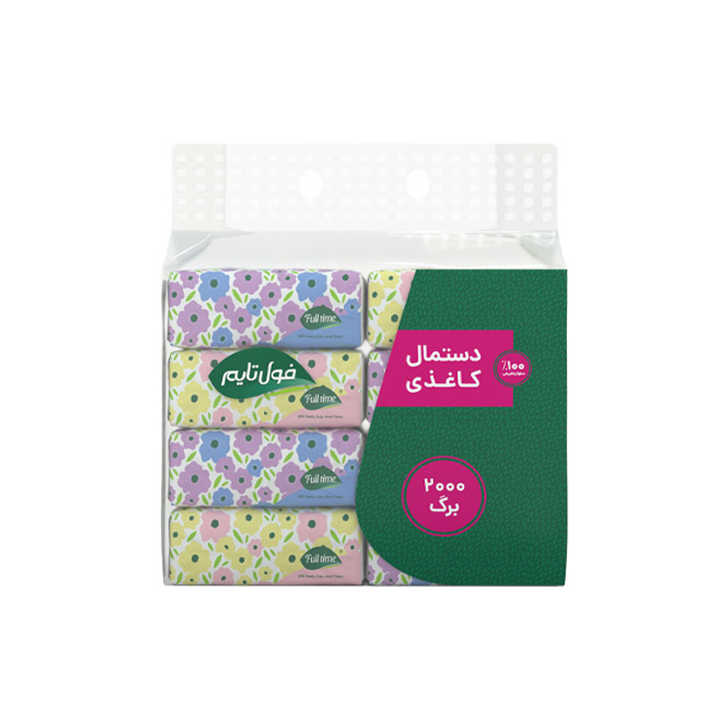 دستمال کاغذی سافت فول تایم 250 برگ 8 عددی 